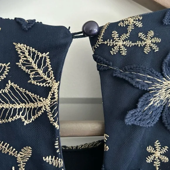 Baltic Born Navy and Gold Floral Maxi Dress - Picture 12 of 16